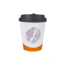 Food grade thick single wall kraft paper cup for hot ripple wall coffee cup